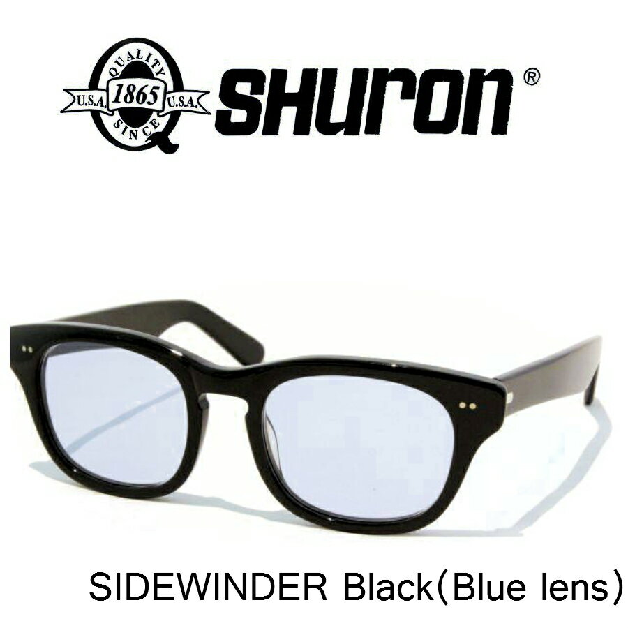 シュロン メガネ メンズ SHURON (シュロン) SIDEWINDER 〔サイドワインダー〕 眼鏡 メガネ　サングラス（Black/Blue Lens）