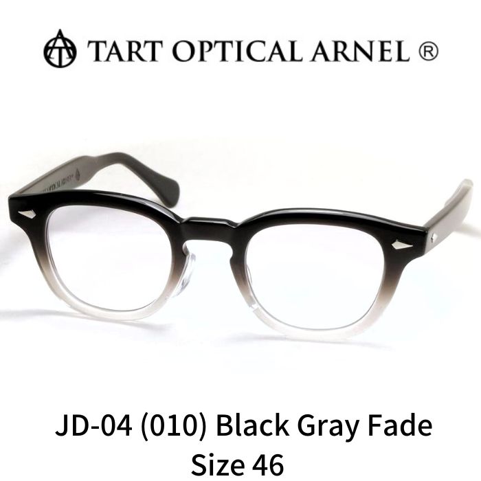 【正規品】TART OPTICAL ARNEL タートオプティカル アーネル メガネ 眼鏡 JD-04 010 size46 Black Gray Fade ブラック グレー フェード アセテート製