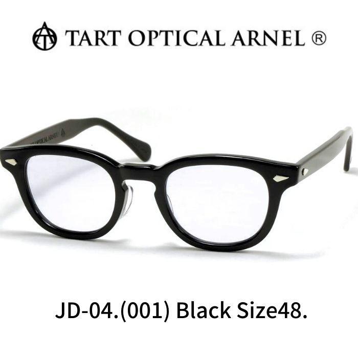 TART OPTICAL ARNEL タートオプティカル アーネル メガネ 眼鏡 JD-04 001 size48 BK ブラック セルロイド製