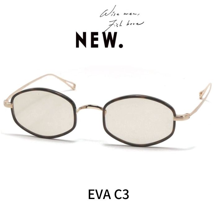 Rakuten - NEW. ニュー (NEWMAN ニューマン) メガネ サングラス EVA エヴァ C3 Blasted gold Brown windsor rim ブラステッド ゴールド ウィンザーリム