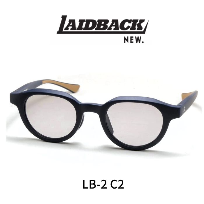 LAIDBACK by NEW. レイドバックバイニュー (NEWMAN ニューマン） サングラス LB-2 C2 NAVY ライトグレーレンズ