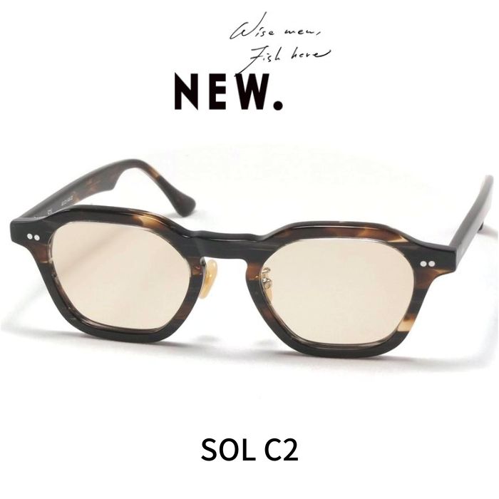 NEW. ニュー (NEWMAN ニューマン) メガネ サングラス SOL ソル C2 Brown  ...
