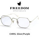 FREEDOM SPECTACLES フリーダムスペクタクルス サングラス 眼鏡 メガネ CHRIS クリス SILVER PURPLE シルバー パープルレンズ