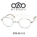 STEADY ステディ メガネ 眼鏡 STD-53 C6 アンティークシルバー