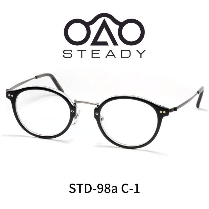 樂天商城 - STEADY ステディ メガネ 眼鏡 STD-98a C1 ブラック クリア グレー