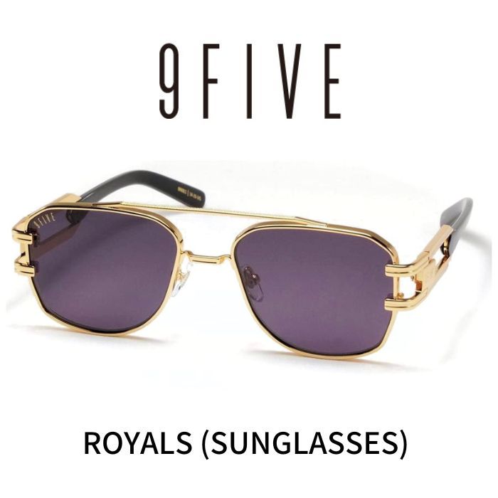 9five ナインファイブ メガネ サングラス ROYALS ロイアル Black ブラック 24K GOLD Sunglasses