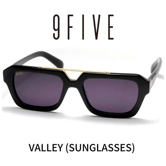 9five ナインファイブ 眼鏡 メガネ サングラス VALLEY ヴァリー Black ブラック 24K GOLD Sunglasses