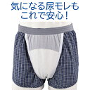 失禁用トランクス 2枚組 吸水量 20cc 軽失禁 尿モレ 男性用 メンズ 吸水 防臭 抗菌 防水 前開き