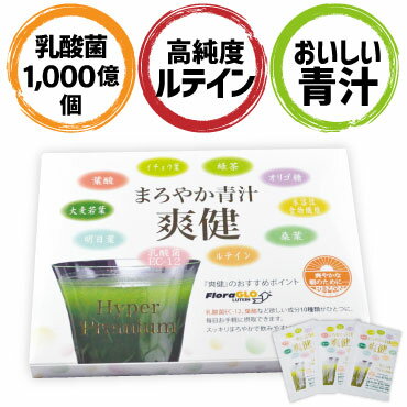 おいしく腸活 ！【まろやか青汁爽健Hyper Premium】30袋入 腸内環境 乳酸菌 野菜不足 食物繊維 栄養補助 目の保護 ビタミン ミネラル ..