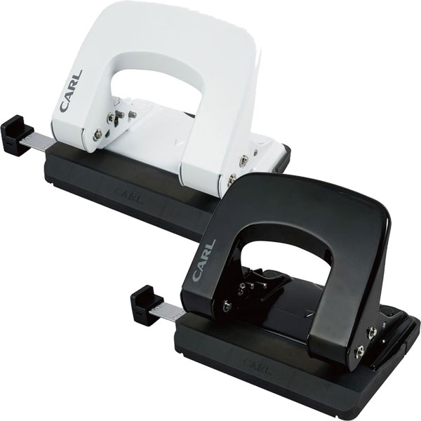 2穴パンチ アリシス 20枚 カール事務器 LPN-20-K/ブラック LPN-20-W/ホワイト 事務用品 穴あきパンチ