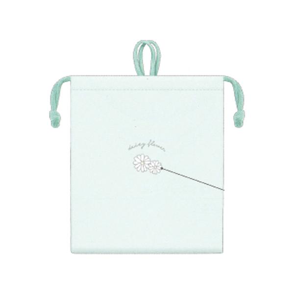 Rakuten - 在庫処分 マチ付き巾着 ランチ巾着 204746/デイジーフラワー K 2022年3月 女の子 かわいい [re]