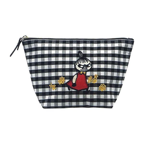 Rakuten - 在庫処分 MOOMIN ムーミン リトルミイ 雑貨コレクション お気に入り 舟形ポーチ 206541 K 2022年4月 かわいい 小物入れ ポーチ チェック柄 [re]