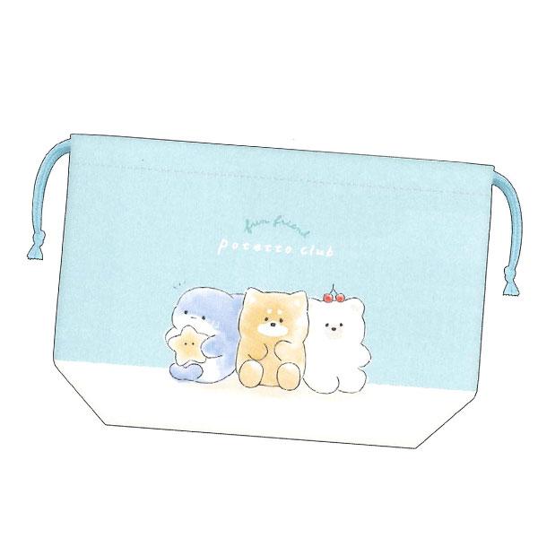 樂天商城 - ランチシリーズ ぽてっとクラブ ランチ巾着 弁当袋 112919 C 2023年1月 女の子 かわいい [re]