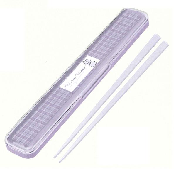 ランチシリーズ ミニイロ 箸＆はしケース 112955/ミニウサ C 2023年1月 女の子 かわいい [re]