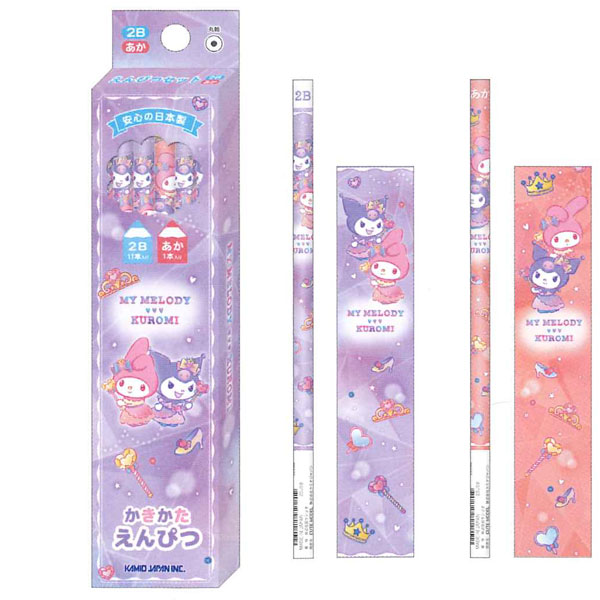 Rakuten - マイメロディ クロミ ダース鉛筆 (2B 11本 + 赤鉛筆 1本） 306799 キラキラドレス K 2025年8月 2026年 新学期ステーショナリー 女の子 かわいい 文房具 sanrio【re】