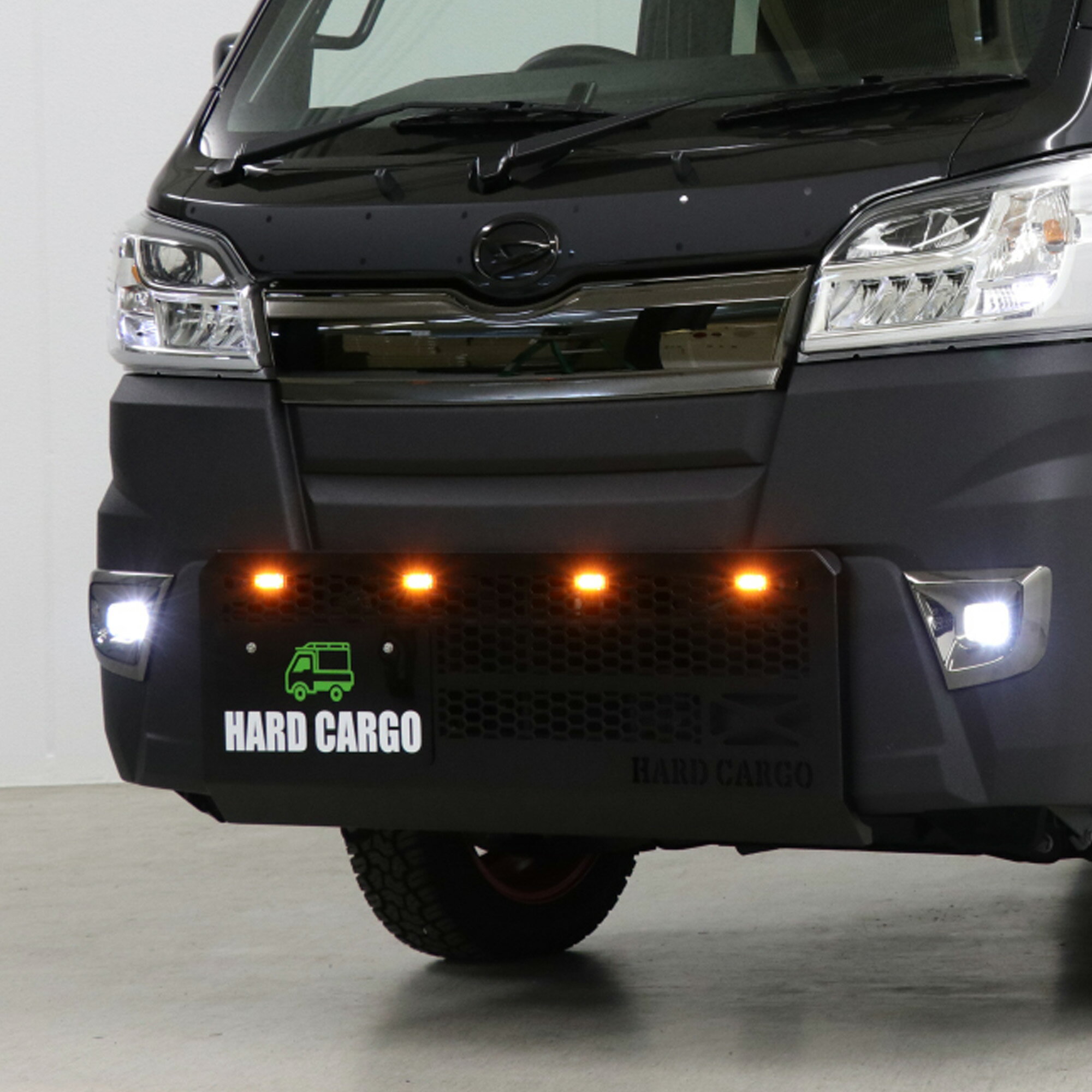 ポイント最大47倍 【ハードカーゴ LEDスキッドグリル】ハイゼット ハイゼットジャンボ(S500P S510P) 後期2021年12月から グリルガード フロ...