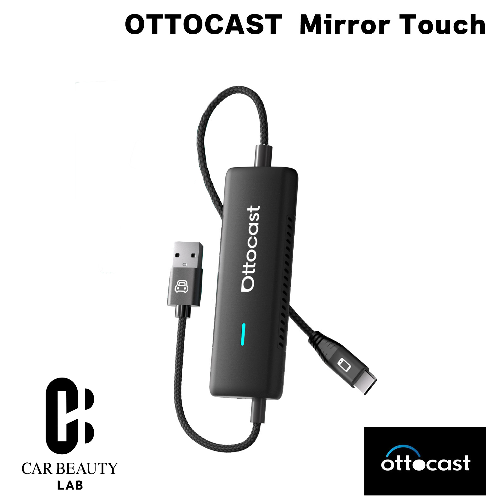 【正規品】オットキャストMirror Touch Ottocast 新型 ミラータッチ スマホ画面をカーナビに映す カーナビ ミラーリング CarPlayワイヤレスアダプター iphoneミラキャスト 純正有線CarPlay搭載車適合 TIKTOK、YouTubeがカーナビで見れる!CA450