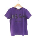 美品 MSGM エムエスジーエム 1941MDM60 プリント 半袖Tシャツ 1点 パープル XS コットン100% レディース AY3605A30 【中古】