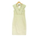 美品 maxmaraWEEKEND マックスマーラ ノースリーブワンピース 1点 ベージュ 36 コットン他 綿 チノ Vネック トップス レディース AU17...