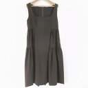 美品 FOXEY NEW YORK フォクシー 27879 レディエンパイア ノースリーブワンピース ブラウン 38 ポリエステル他 レディース AY3543A...