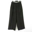 美品 CELINE セリーヌ TAILLAT PANTS (2P625778Q) タイヤ パンツ 1点 38 ウール100% クラシックフィット ハイウエスト ...