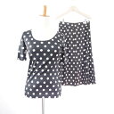 美品 YOSHIE INABA ヨシエイナバ L'EQUIPE レキップ セットアップ 1点 38 トリアセテート他 ドット柄 レディース AY4784A36 ...