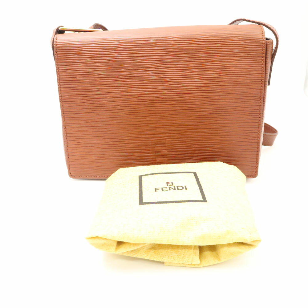 FENDI フェンディ エピ ショルダーバッグ レザー ロゴ レディース AT3W3 【中古】