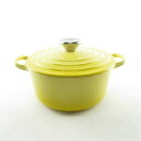 美品 Le Creuset ルクルーゼ ココットロンド 両手鍋 18cm 料理 SO1072E 【中 ...