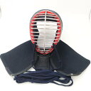 MUGEN 赤 剣道防具 面 頭部周り60cm/閂から面垂端20cm 武道 ※ネーム刺繍あり メンズ HY976 【中古】