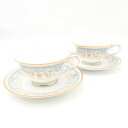 美品 Noritake ノリタケ POLONAISE ポロネーズ ティーカップ＆ソーサー 2客 ペア SY9084C 【中古】