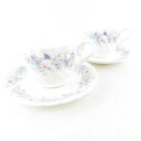 難有 WEDGWOOD ウェッジウッド アンジェラ ティーカップ&ソーサー 2客 ペア SU5757X 【中古】