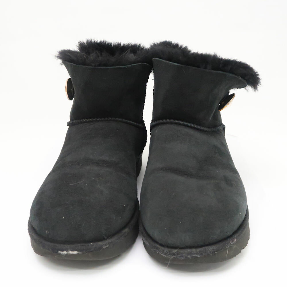 UGG アグ ミニベイリーボタンブリング ムートンブーツ 25cm ビジュー レディース AO1790C 【中古】