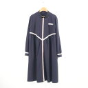 美品 Rene ルネ 6016720 ロゴテープジップワンピース 38 ポリエステル他 ひざ下丈 長袖 レディース AY5426A15 【中古】
