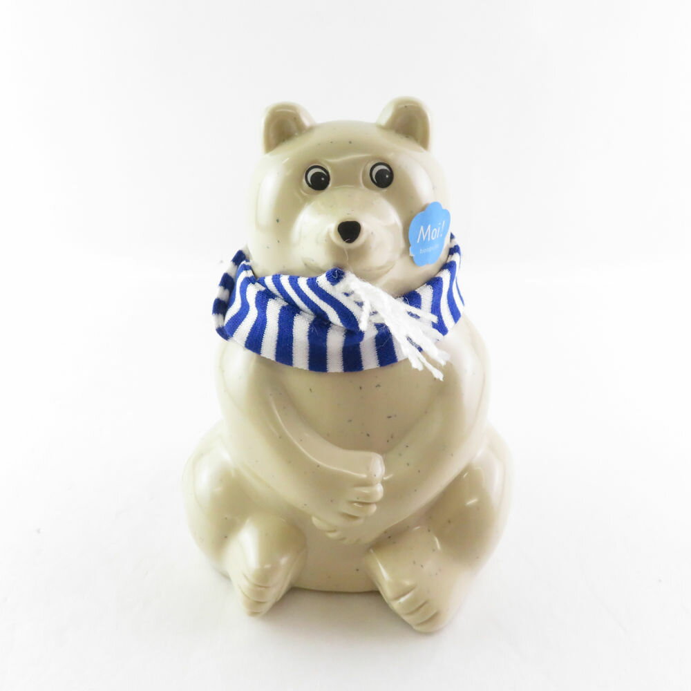 美品 Polar Bear Money Box ポーラーベア しろくま貯金箱 白クマ フィンランド 北欧 雑貨 2019 青 SU6808H 【中古】