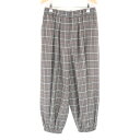 美品 Tibi ティビ 430-0230005 ワイドパンツ 0 ポリエステル ウール ポリウレタン チェック柄 タック レディース AY5556A31 【中古...