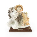 Florence Giuseppe Armani フローレンス社 ジョゼッペアルマーニ フィギュリン 犬 少女 置物 SM2243J 【中古】