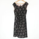 美品 DVF STUDIO ダイアンフォンファステンバーグ ワンピース 2 レーヨン ナイロン ノースリーブ ミディ丈 タイト レース レディース AT485A...