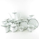 美品 Noritake ノリタケ EMERTON エモーション カップ&ソーサー コーヒーポット シュガーポット クリーマー 20点 セット RC ティー デミ...