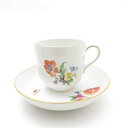 美品 KPM BERLIN KPMベルリン Neuosier ノイオジェール コーヒーカップ&ソーサー 珈琲 フラワーブーケ 花 蝶 金彩 SU8325U 【中...