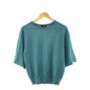 美品 UNTITLED アンタイトル BD153 18450JJ ニット 4(2L) ポリエステル 分類外繊維 半袖 ペーパーエステル 袖スリット レディース ...