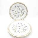 美品 SPODE スポード カンパニュラ 中皿 2枚 20cmプレート ペア レア 希少 CAMPANULA SY10446F 【中古】