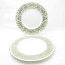 美品 WEDGWOOD ウェッジウッド コロンビアセージグリーン 大皿 2枚 27cmプレート ペア SY10550A3 【中古】