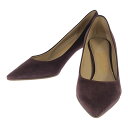 Salvatore Ferragamo フェラガモ SUSI パンプス 6C (23.5cm) スエード ヒール ボルドー レディース AM5856 【中古】