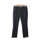 美品 ISSEYMIYAKE イッセイミヤケ IM23FF515 スキニーパンツ 1 ナイロン他 花柄 ストレッチ レディース AY5617A24 【中古】