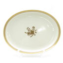 美品 ROYAL COPENHAGEN ロイヤルコペンハーゲン ゴールデンクローバー オーバル皿 27cmプレート 楕円 ディナー トレイ SU8461F 【中...