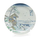 美品 六代 佐藤走波 「礫川雪ノ旦」 小皿 15cmプレート 和食器 SY10346G 【中古】