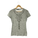 美品 SPORTMAX CODE スポーツマックスコード トップス 1点 M コットン エラスタン 半袖 カットソー Tシャツ レディース AN938A7 【中...
