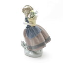 美品 LLADRO リヤドロ 5223 春が来た フィギュリン 置物 女の子 インテリア 陶器人形 SO1653V 【中古】