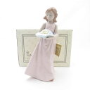 美品 NADAL ナダル フィギュリン 女の子 花 人形 置物 オブジェ SY10639T 【中古】
