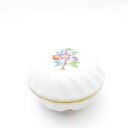 美品 Herend ヘレンド ヴィクトリア プレーン VA 6037 小物入れ マルボンボン ラウンドボックス 花柄 SU8543C 【中古】